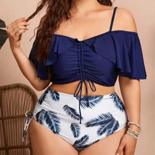 Ruffled Floral Bikini Set for Women