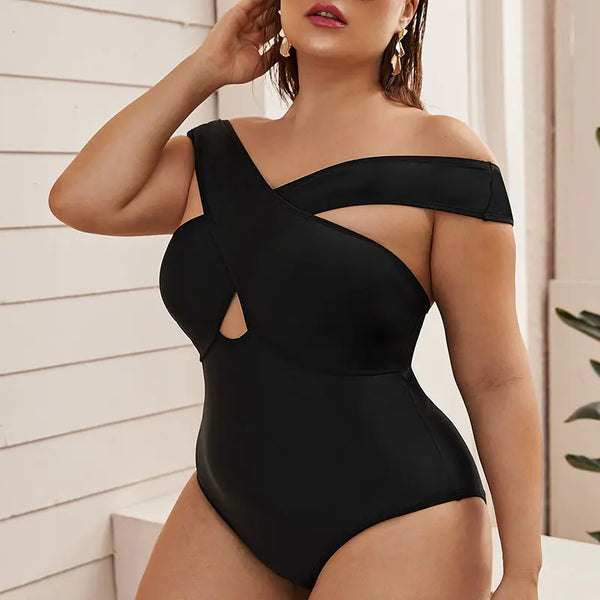 Plus Size Women's Siamese One-Piece Swimsuit