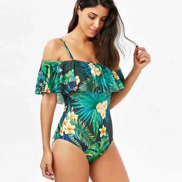 Floral and Leaf Swimwear