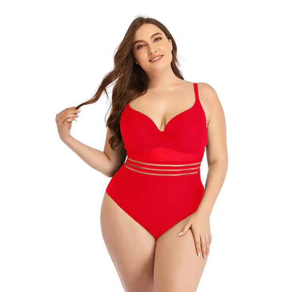 Large Size Women's One-Piece Swimsuit Plus Swimwear