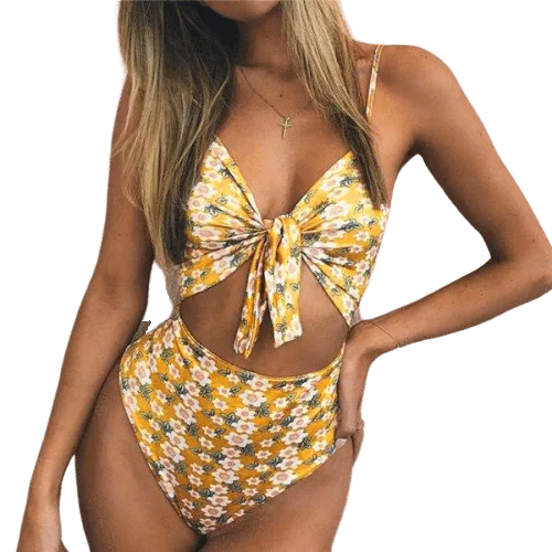 Women's Solid Color One-Piece Swimsuit